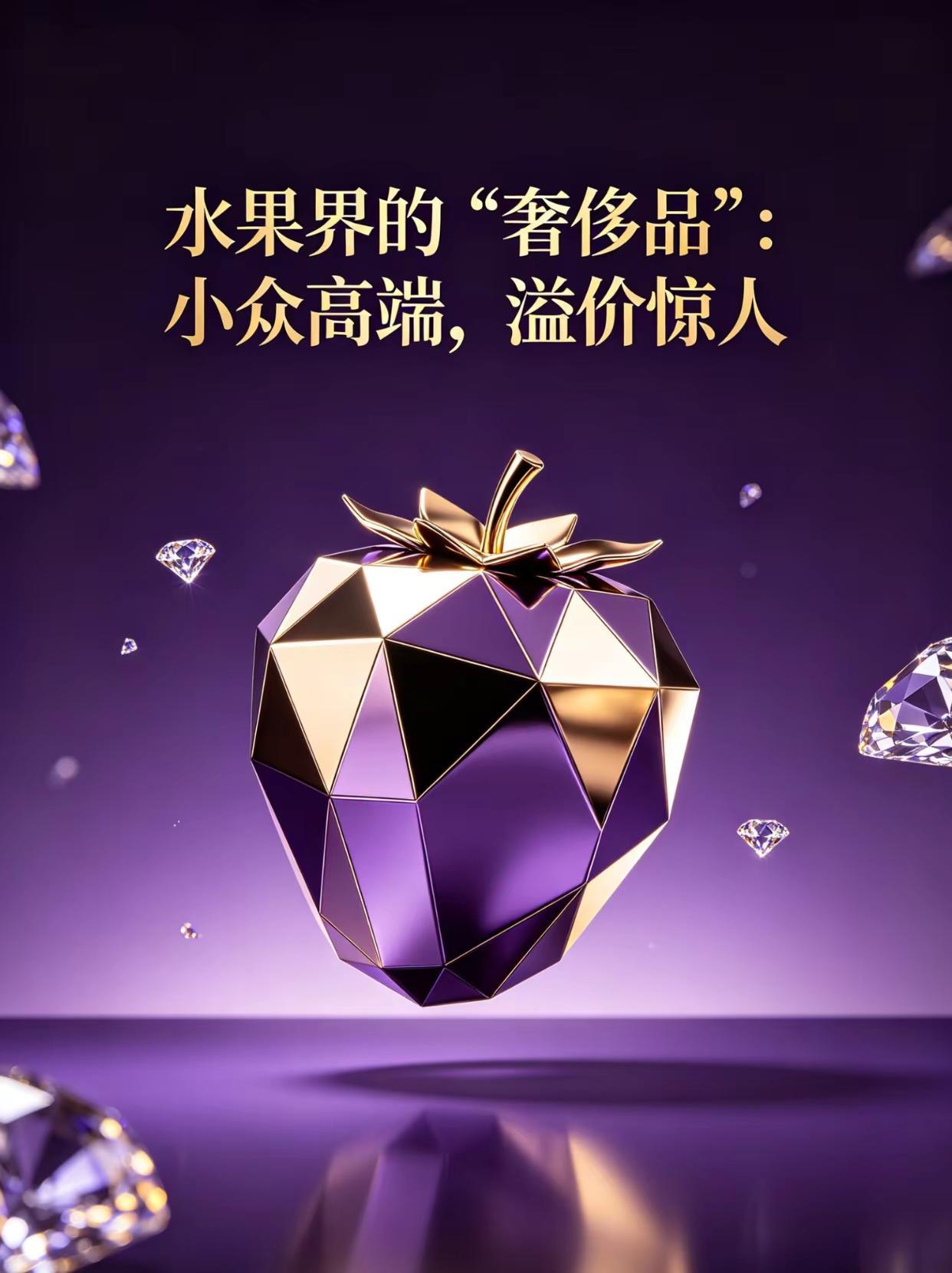 水果界的“奢侈品”：小众高端，溢价惊人。水果种植奢侈品小众高端