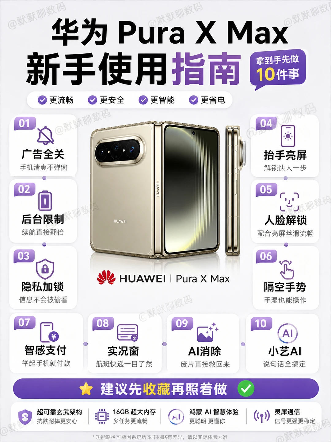 你的PuraXMax这些设置不调🟰白买！