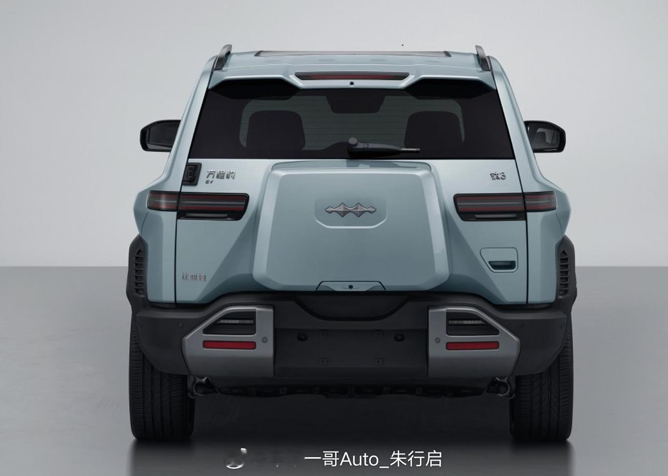 全新方程豹钛3的实车图被曝光新车的激光雷达可提供选装并且它还会有单电机、双电机版