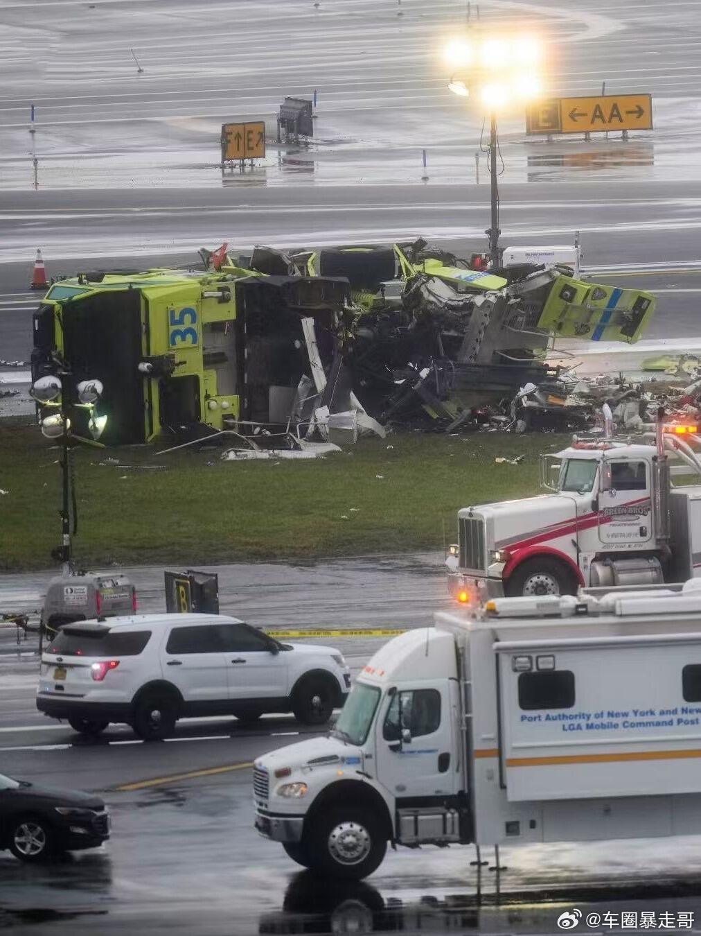大v聊车太地狱了，开着飞机却死于车祸美国纽约机场，一架庞巴迪CRJ－900与地