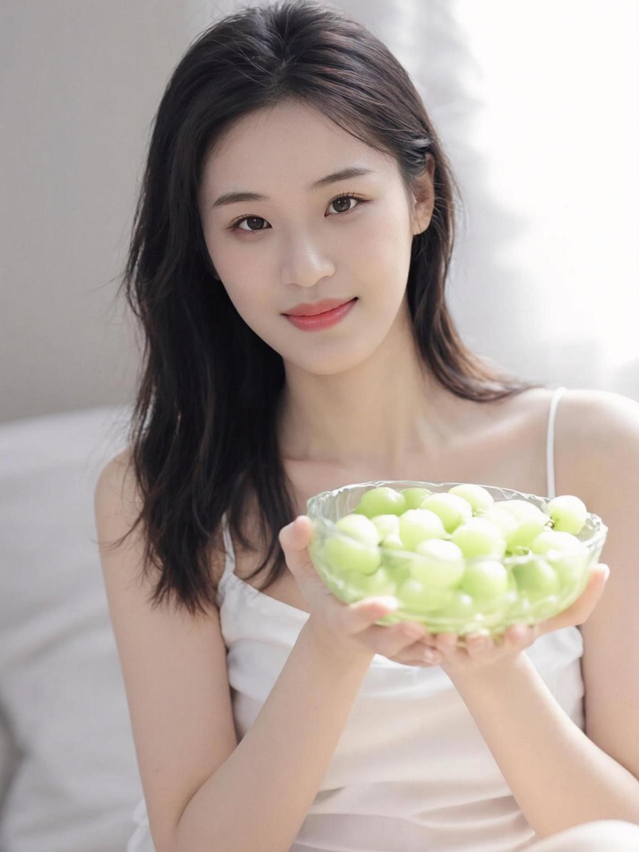 阳光、青提、甜妹，是治愈一切的美好AI清新辣妹写真