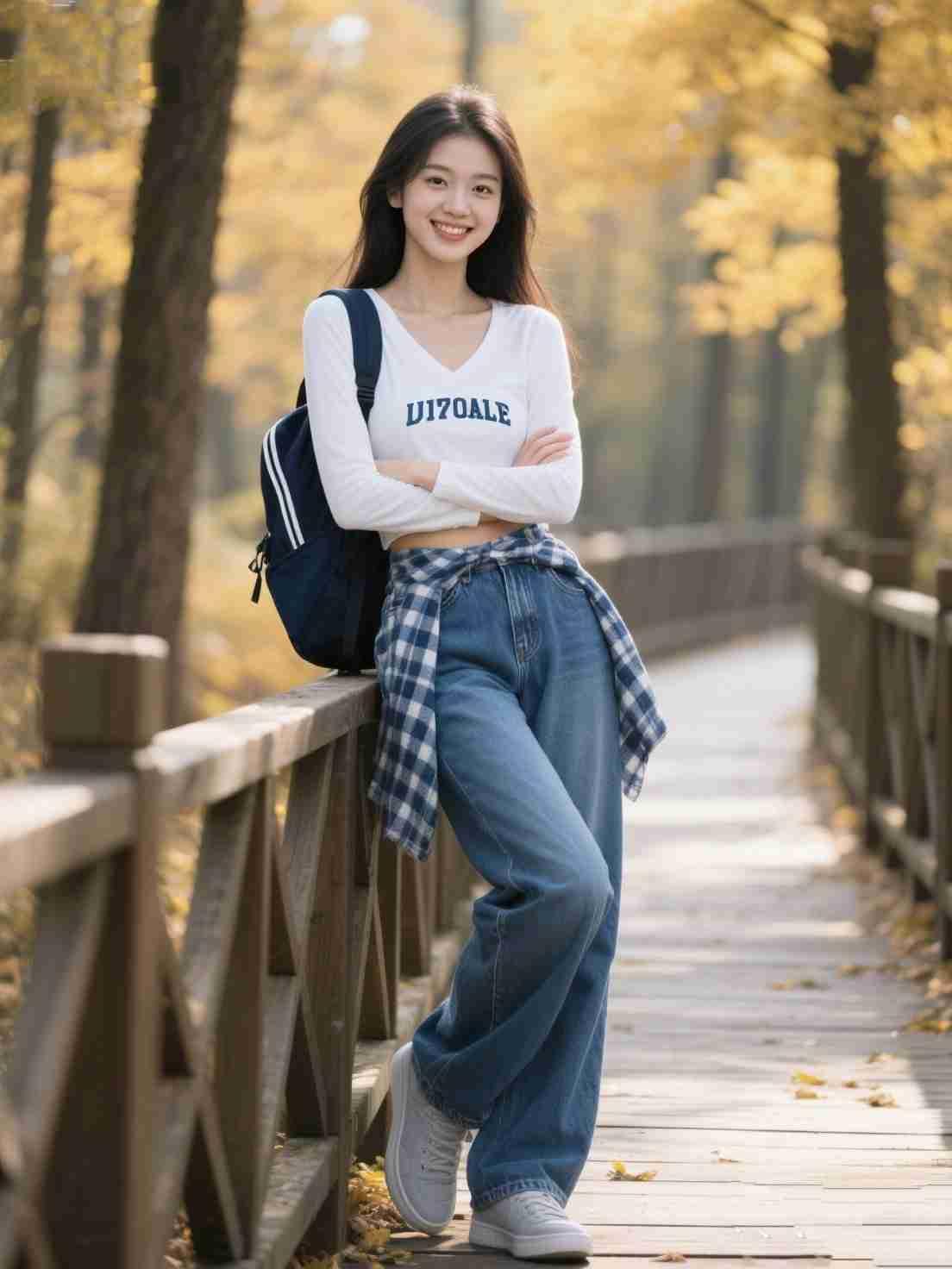 我的今日状态：😁轻松愉快我这里的天气：☀️晴天《秋林漫记》金风漫染林