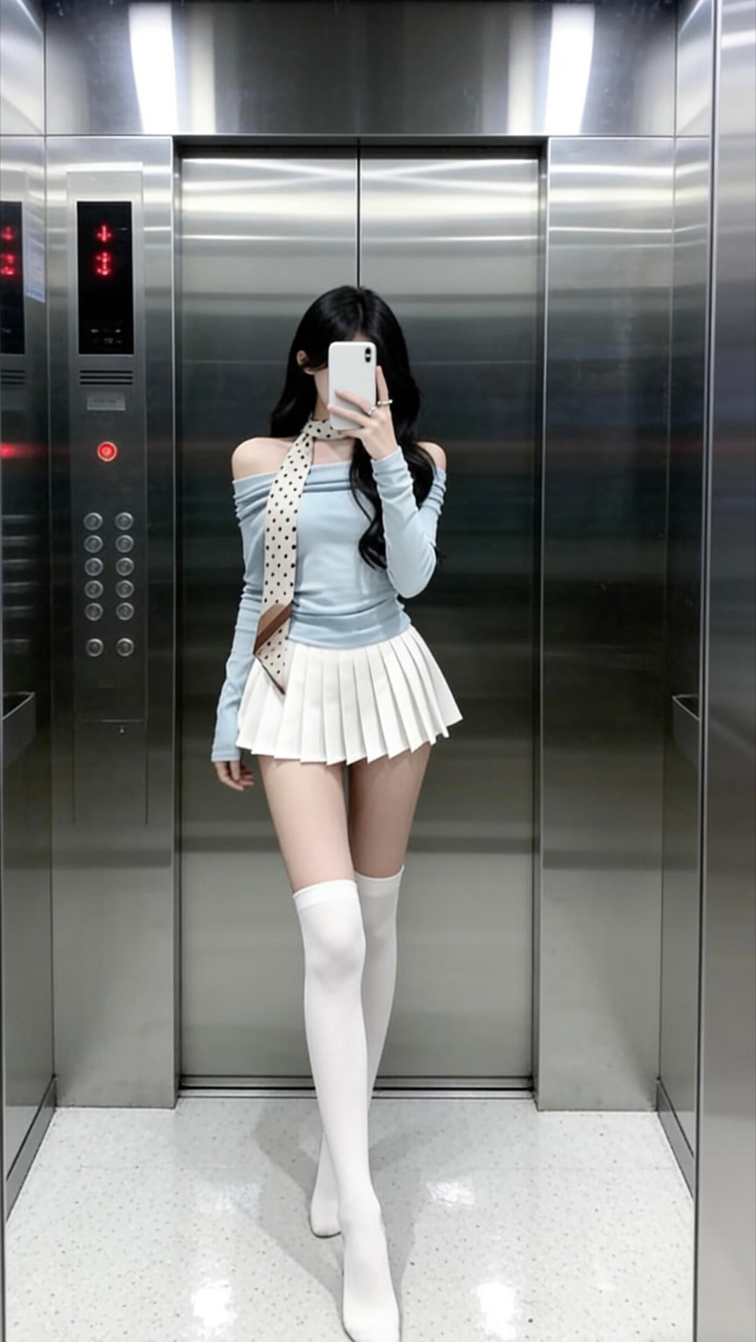 谁懂白色百褶裙的美！