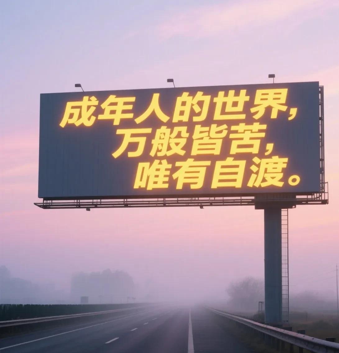 成年人的世界，万般皆苦，唯有自渡哲人说，“人生实苦”。这话在成年人的世界里，刻