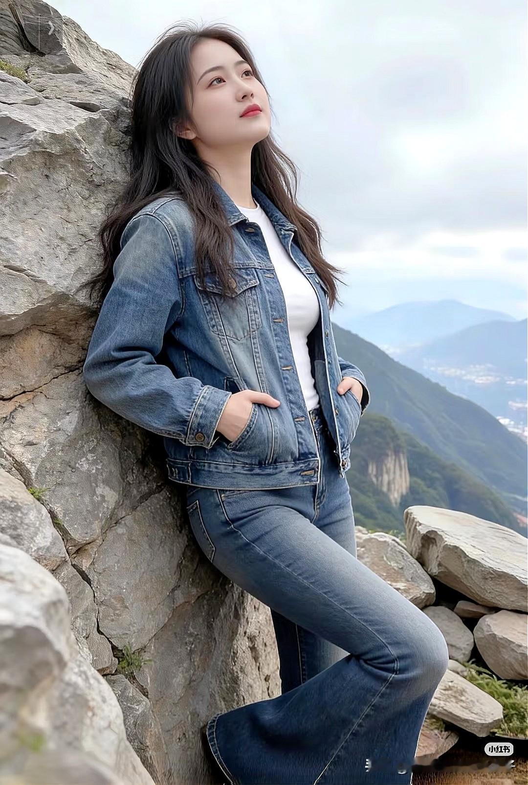 牛仔套装的山野魅力穿上这套牛仔，仿佛与自然融为一体。无论是短款牛仔外套的利落，