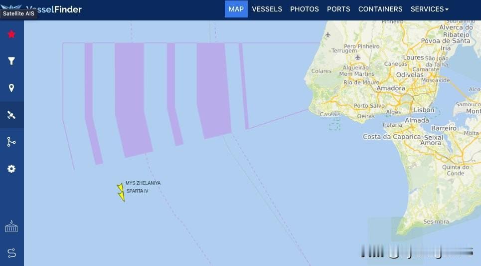 🇷🇺俄罗斯海军大型反潜舰“北莫尔斯克”号正在葡萄牙海岸附近为俄罗斯后勤舰“斯