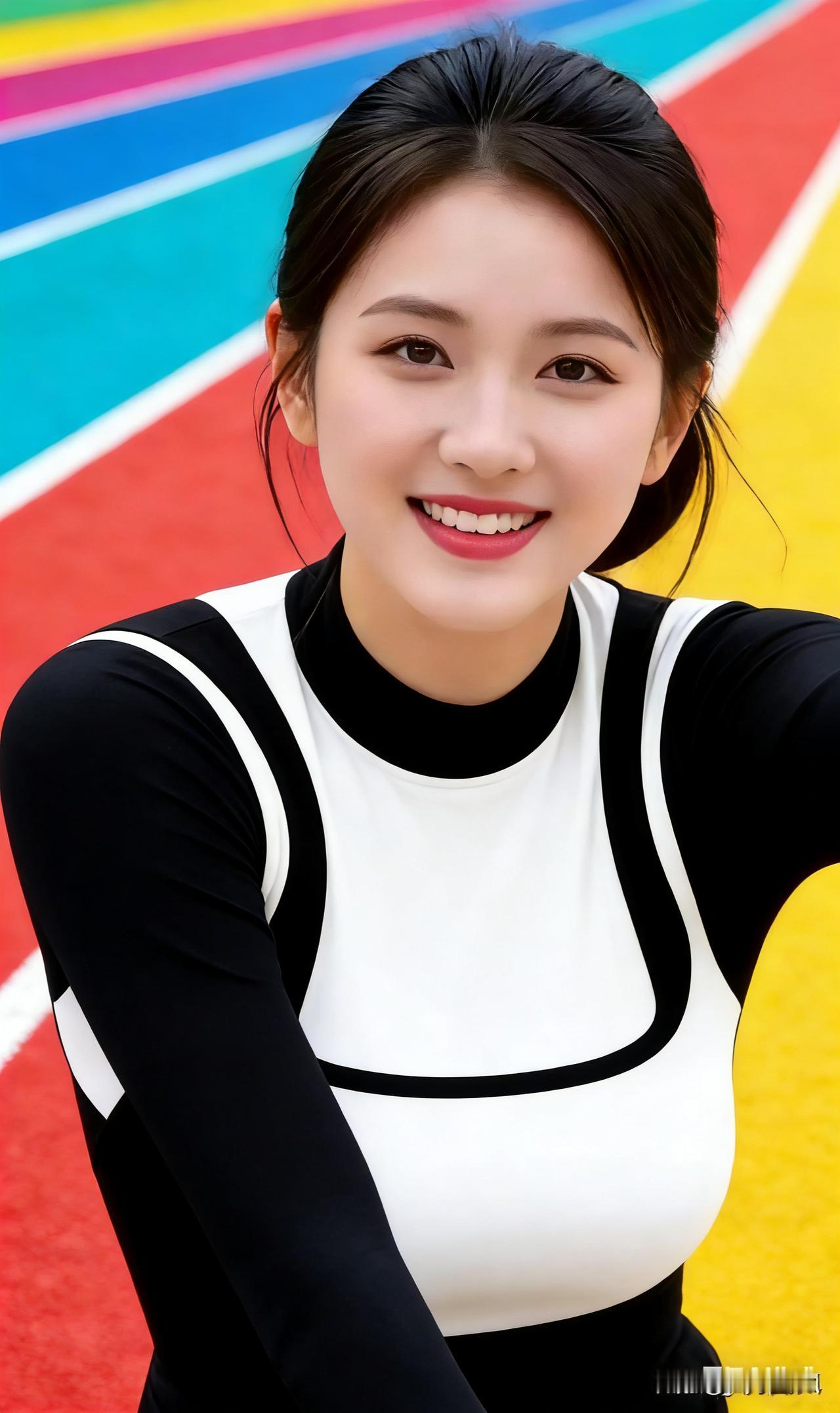 标致美女亭亭而立，眉目如画，气质温婉动人，于岁月流转中依旧争荣绽放，尽显风华。