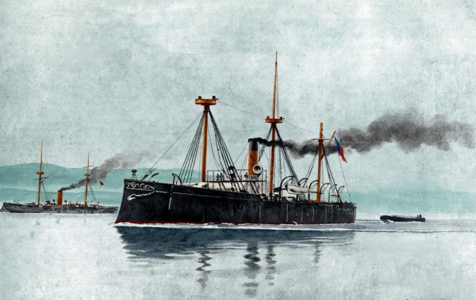 这是北洋水师的威远舰，它是中国近代福建船政局造的第一艘铁胁木壳军舰（钢铁骨架+木