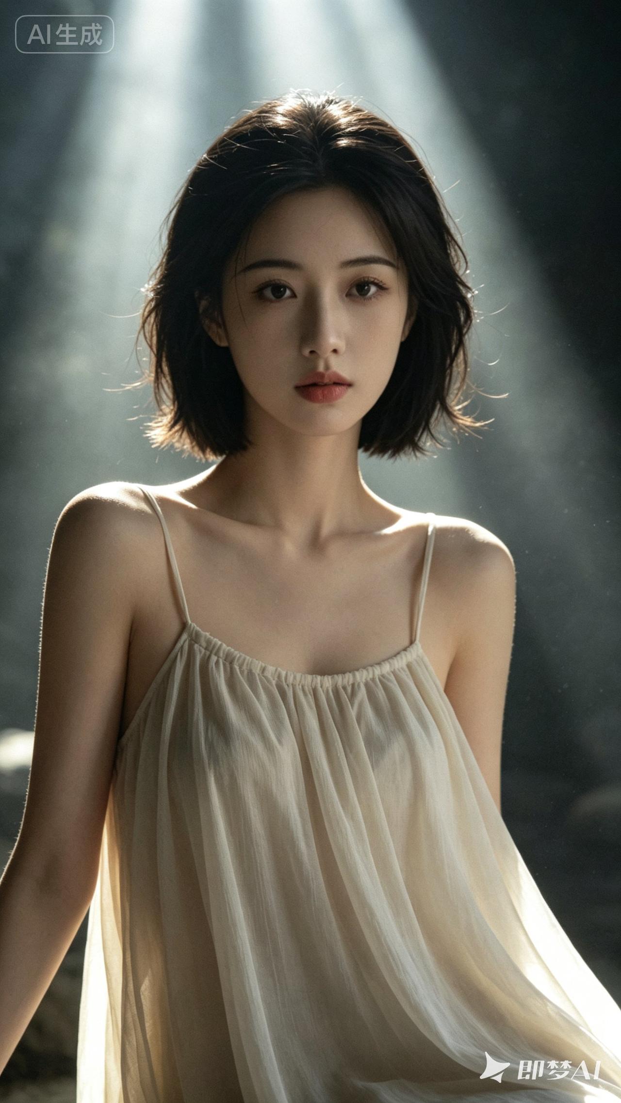 温柔的光影，沉静的气质，如梦似幻的少女