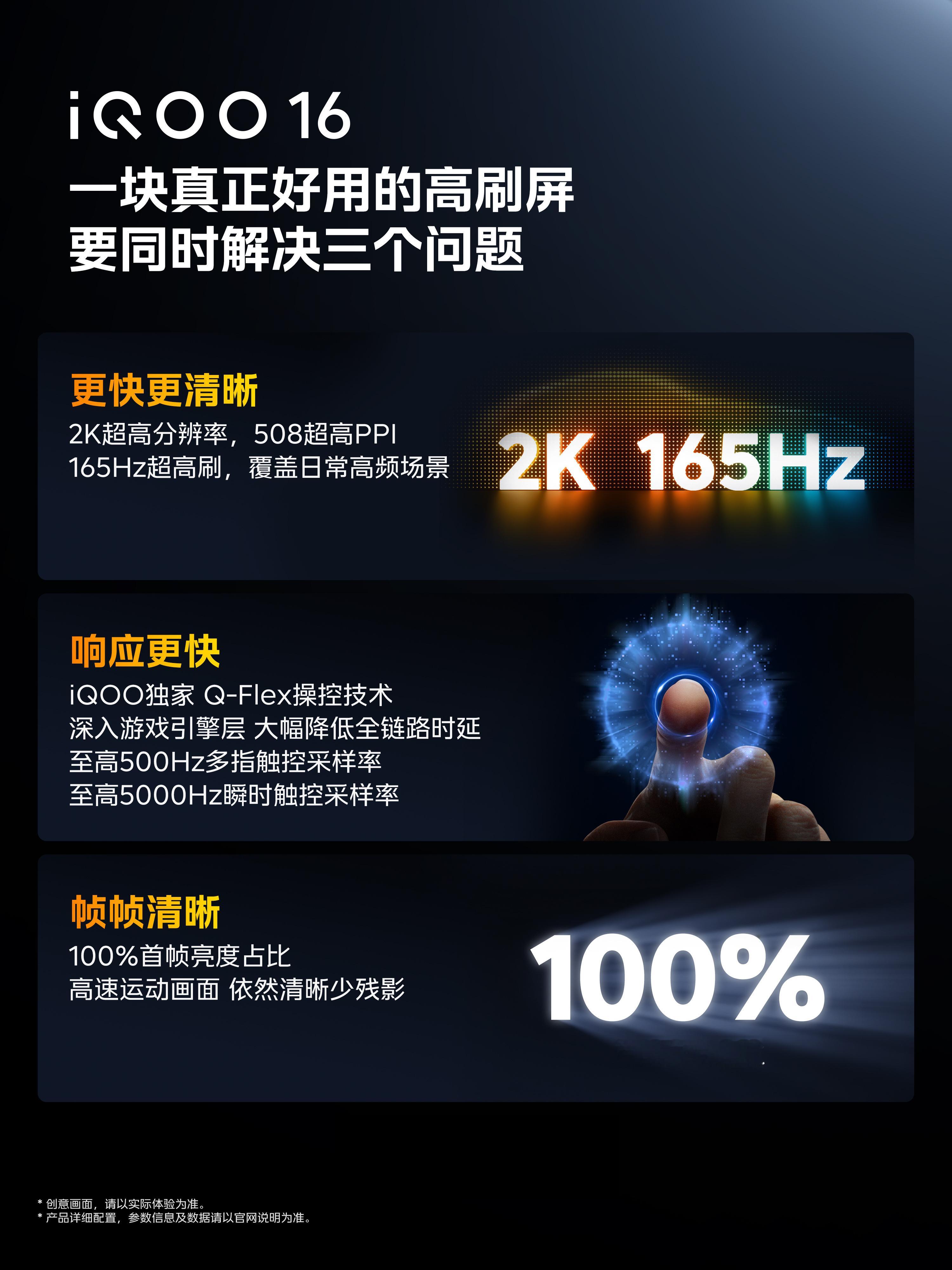 ⁠⁠#iQOO16行业首发2K+165Hz#现在的旗舰手机，愿意在屏幕上进行巨大投入和研发的，真的越