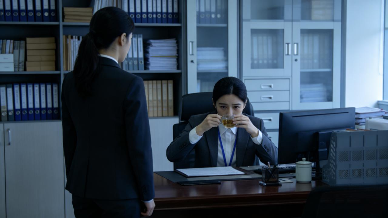 她连续三年蝉联优秀员工，今年却意外落选。“知道为什么吗？”领导抿了口茶，“你太