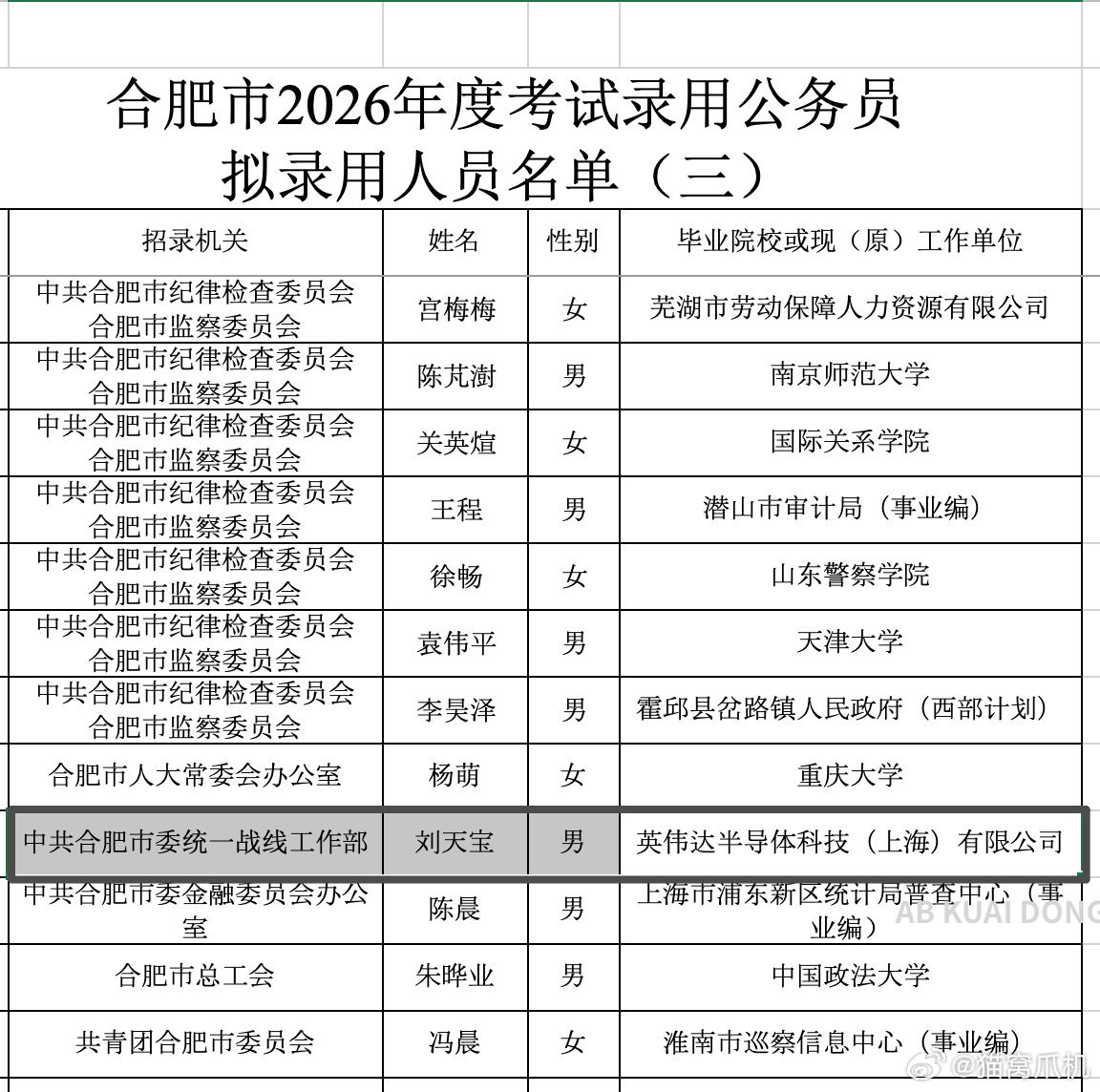 前英伟达员工，跑去考合肥的公务员，果然宇宙的尽头是考公吗。