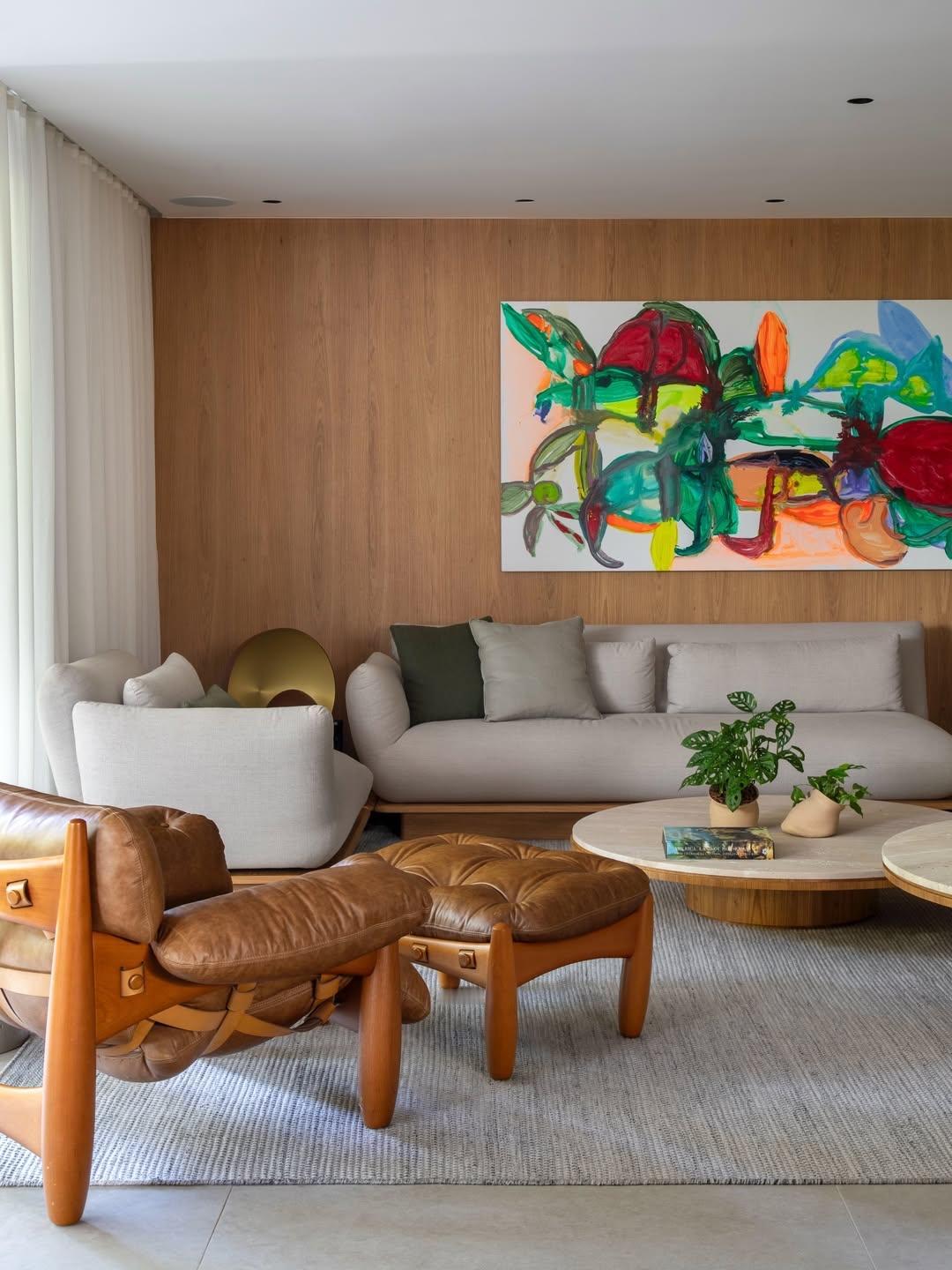 395㎡大平层，自然肌理满溢，舒适质感贯穿全屋✨大户型能做原木风吗?家居