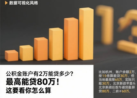 公积金账户有2万能贷多少？最高能贷80万！这要看你怎么算。比如杭州，账户余额2万