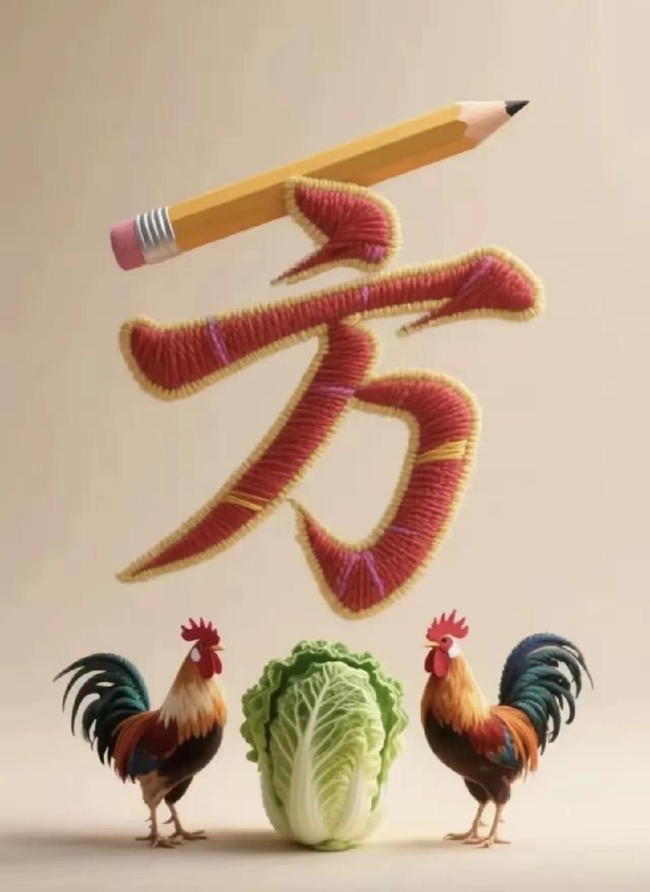 “铅笔+方字+两只鸡+白菜”是什么成语？90%的人都懵了？