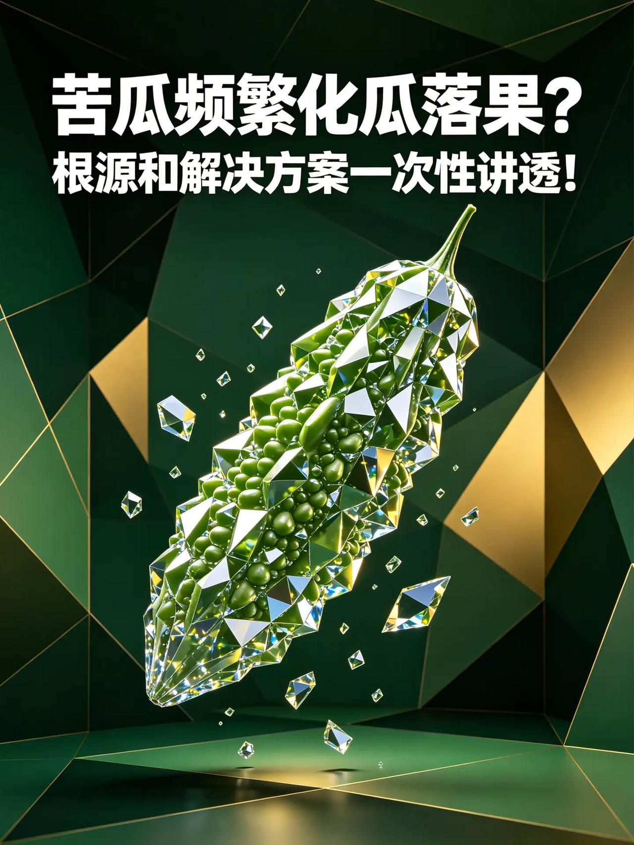 苦瓜频繁化瓜落果？根源和解决方案。苦瓜种植化瓜