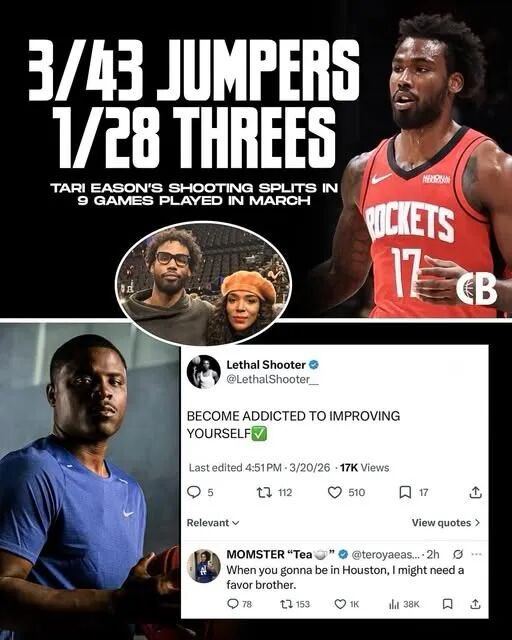 伊森妈妈qiuzhu投篮教练LethalShooter，给他回复说：“兄弟你啥