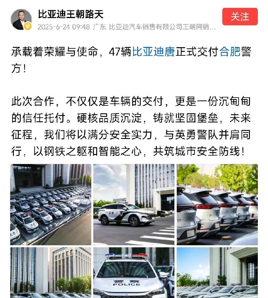 我在想合肥警方不是应该买蔚来吗？即使不是蔚来也应该奇瑞可后面又一想原来老王