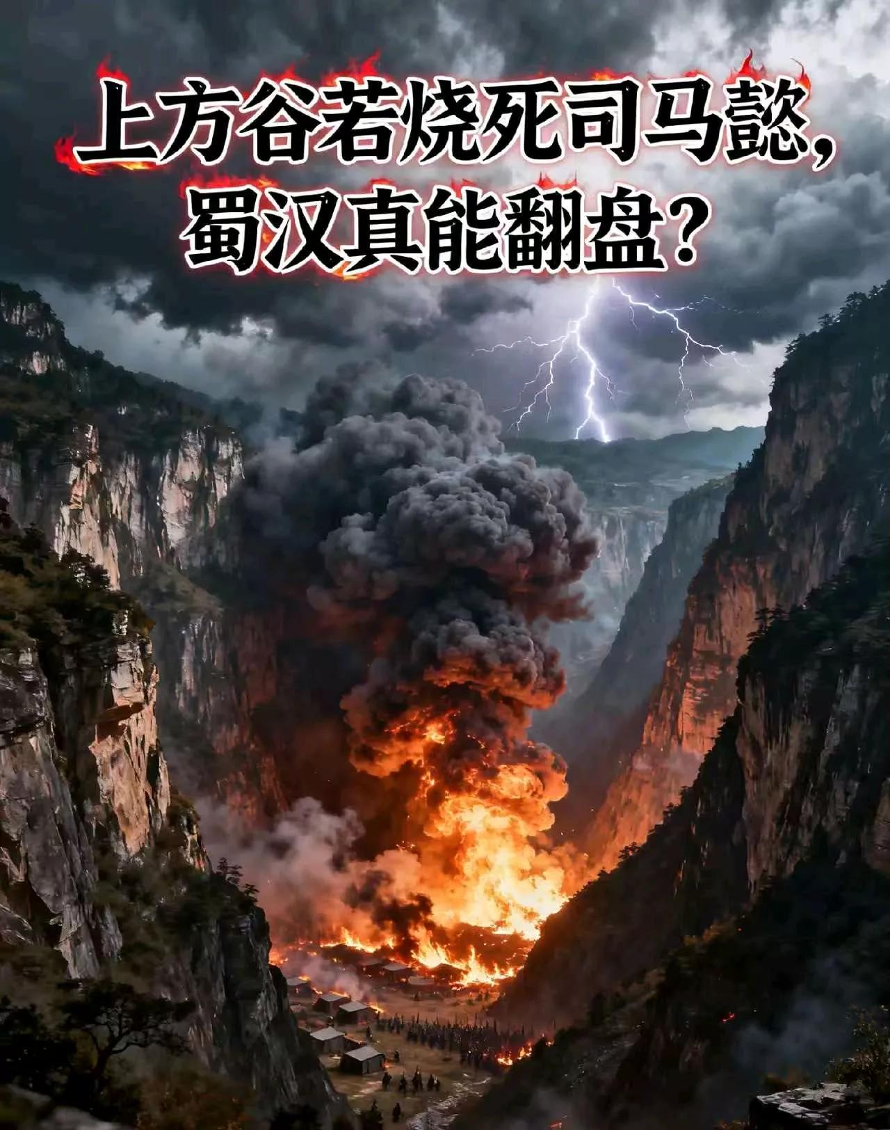 上方谷若烧死司马懿，蜀汉真能翻盘？问大家个问题要是《三国演义》里上方谷的大雨