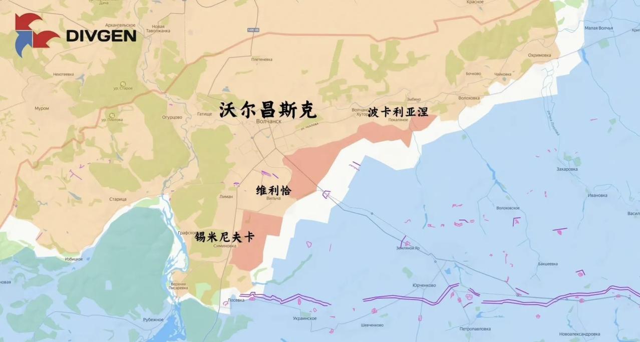 俄军北部集群在哈尔科夫州沃尔昌斯克以南扩展了一大片，而且还都是在沃夫恰河以南推进