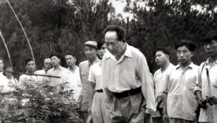 1959年，毛主席回到了韶山。发现父母的坟墓因缺乏维护，已经破烂不堪。面对身边人