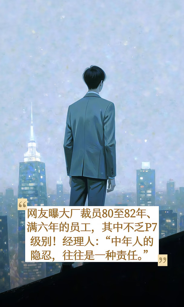 网友曝大厂裁员80至82年、满六年的员工