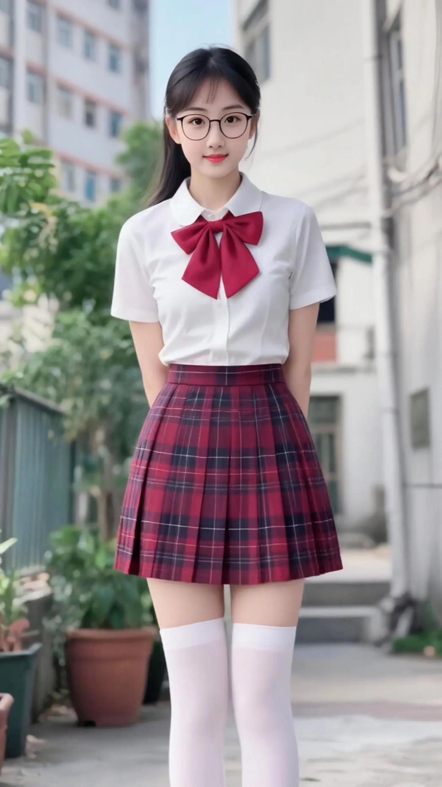 AI青春校园写真 今日份学妹风穿搭 如何将jk制服穿出少女感 青春女大...