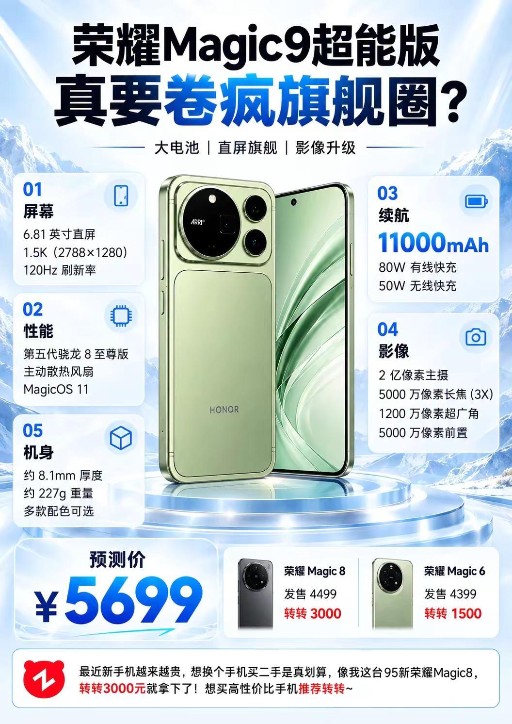 荣耀magic9超能版真要卷疯旗舰圈？荣耀新品发布会荣耀magic9荣耀ma