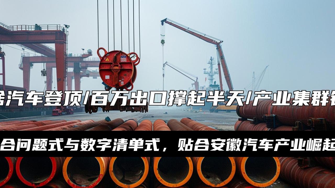 不靠海出口百万辆！碾压广东夺第一，安徽凭新三样撑起外贸半边天炸裂！不靠海的安徽