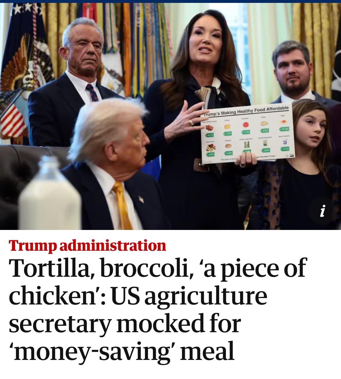 《3美元就能吃饱吃好！》美国农业部长三美元食谱，正在成为现象级笑话！美国农