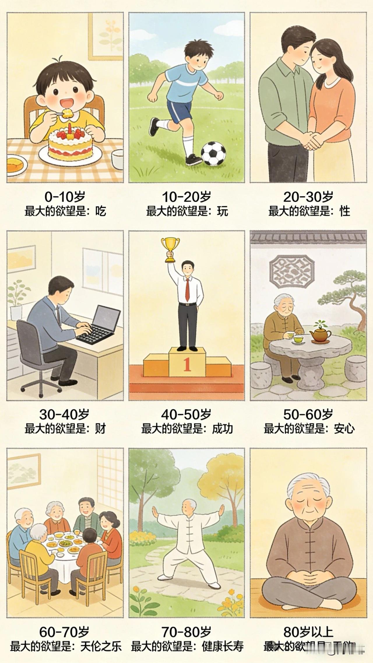 人在不同年龄段的欲望，是成长，也是人性。[祈祷]人的欲望像四季轮转，每个阶段有每