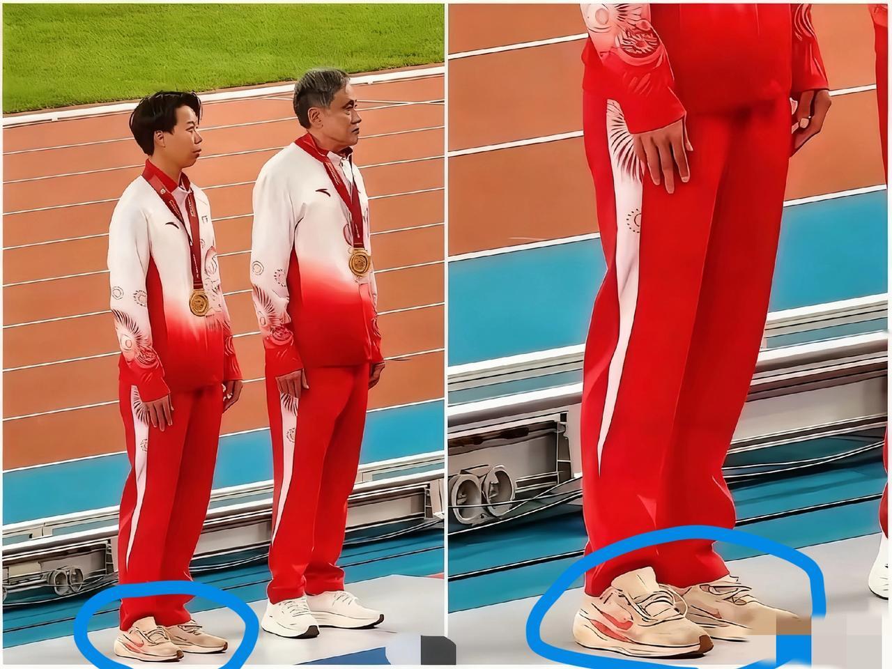 刘景扬在领奖台上的一幕，值得所有人铭记！也许很多人都注意到了刘景扬穿着