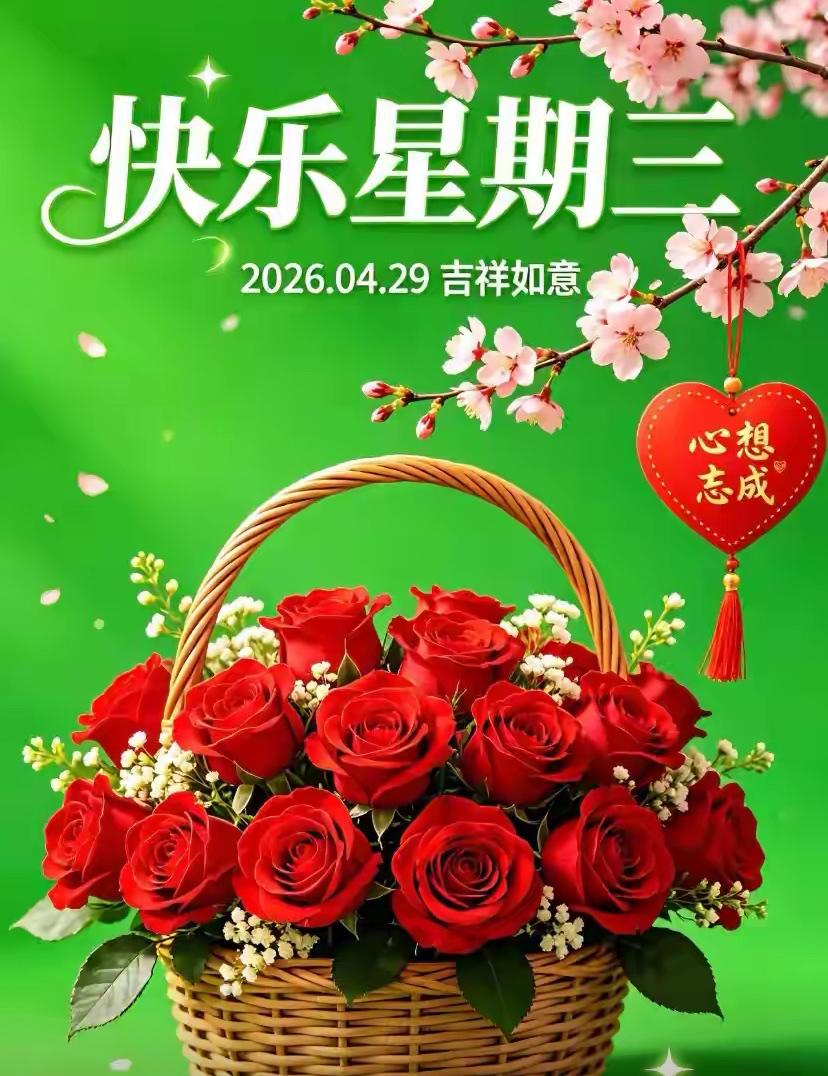 🌺☘️2026./4.29.周三春晨祝福🌺☘️🌷四月芳菲渐远，春日阳光