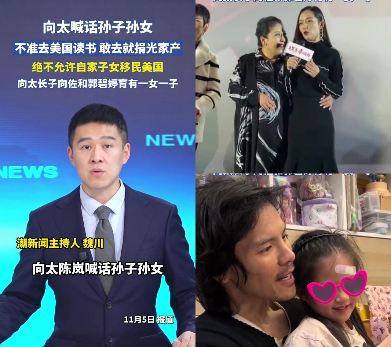奶奶的终极威胁火了：孙辈敢去美国读书，直接捐光家产！向太陈岚跟孙子孙女撂
