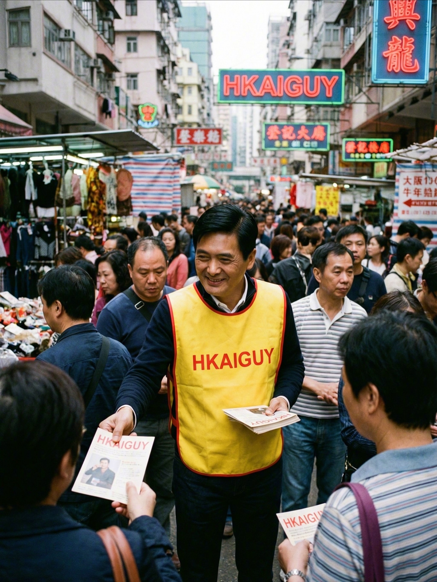 hkaiguyAI制作的“在香港一天偶遇面善的人”！网友热评，“还差一个陈冠希卖