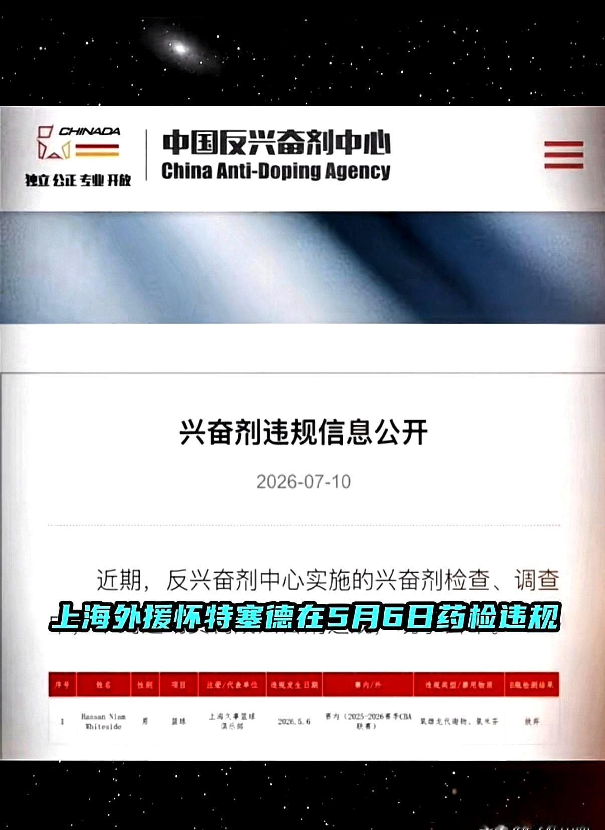 等到7月10日公告落地时，心里那口气才沉下去：上海男篮外援哈桑•怀特塞德，在20