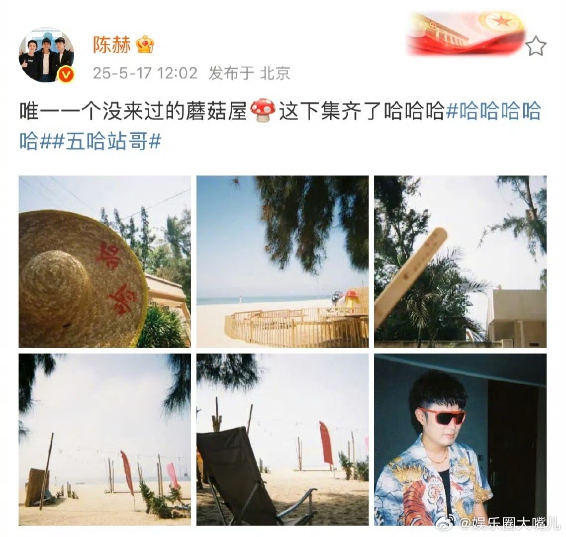 陈赫集齐了所有蘑菇屋被陈赫的“蘑菇屋执念”打动！他坦言“这下圆满了”，照片中质