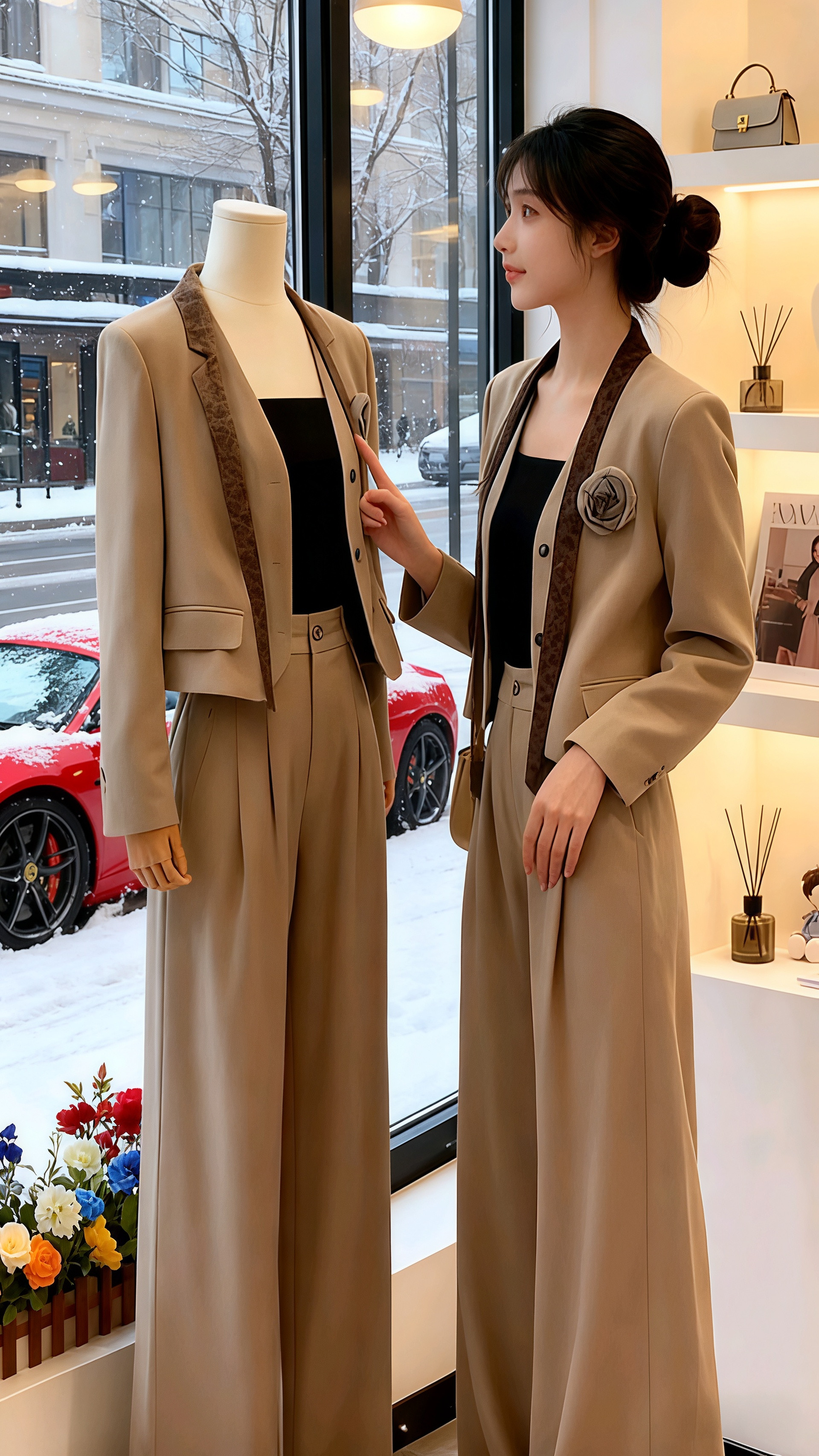 街拍小姐姐穿搭秀简约穿搭高级感穿搭ootd穿搭秋冬穿搭<!-...