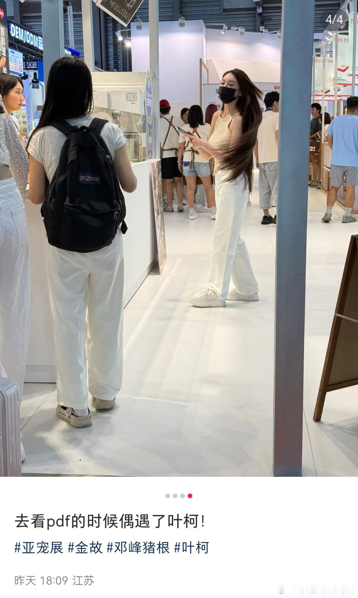 看展偶遇叶珂网友看展偶遇叶珂有网友在看展的时候偶遇叶珂，只见叶珂产后身材恢复