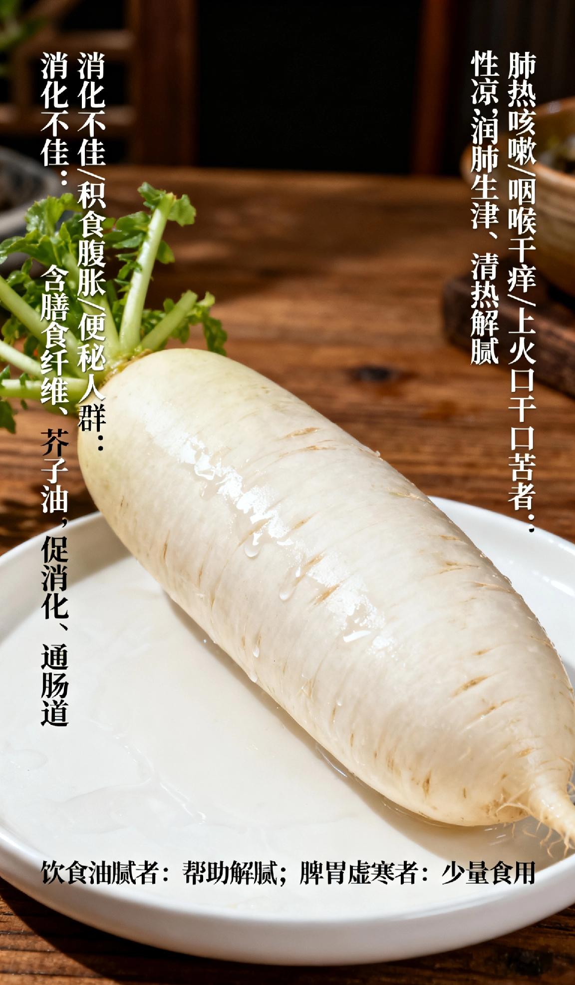 什么人应该吃白萝卜消化不佳、积食腹胀或便秘人群适合吃，白萝卜的膳食纤维和芥子油能