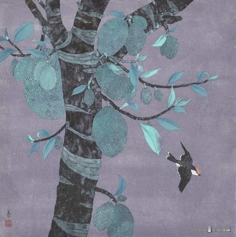 中国传统的工笔画讲究臻美至正的程式，宋代的工笔花鸟更是达到了形式美的高峰，其构图