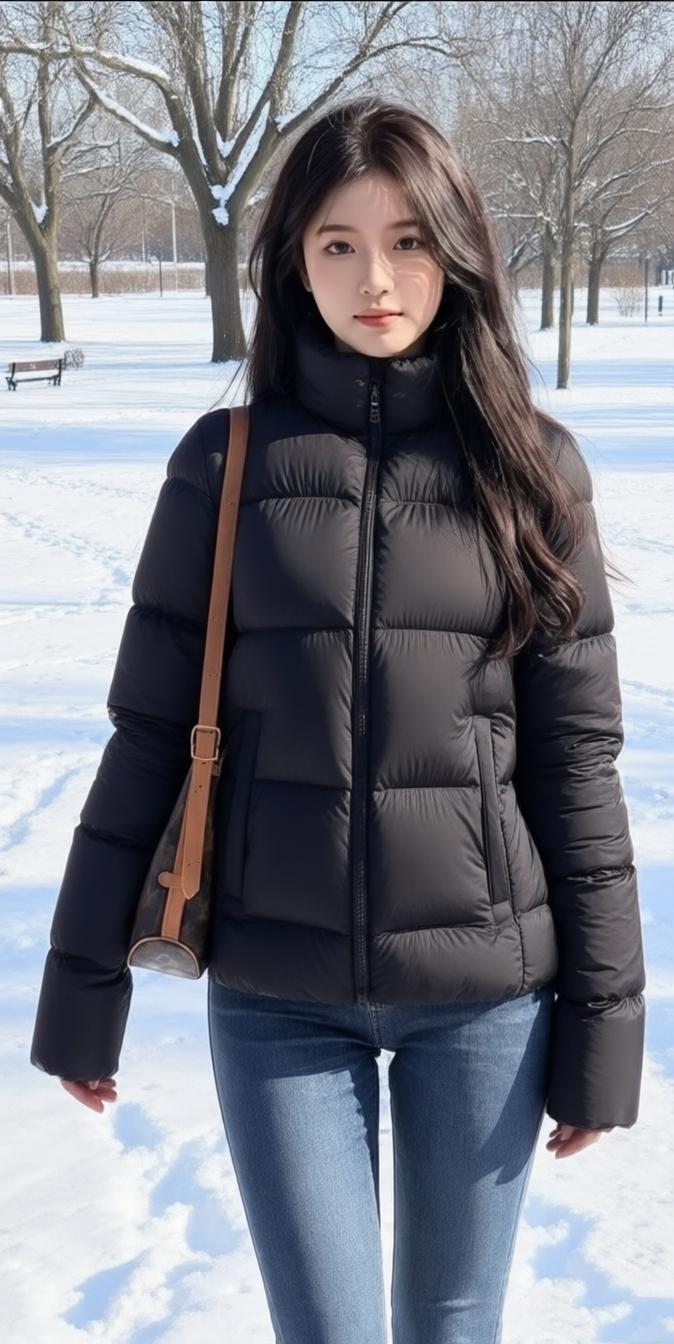 雪中看手机，静听风雪语。