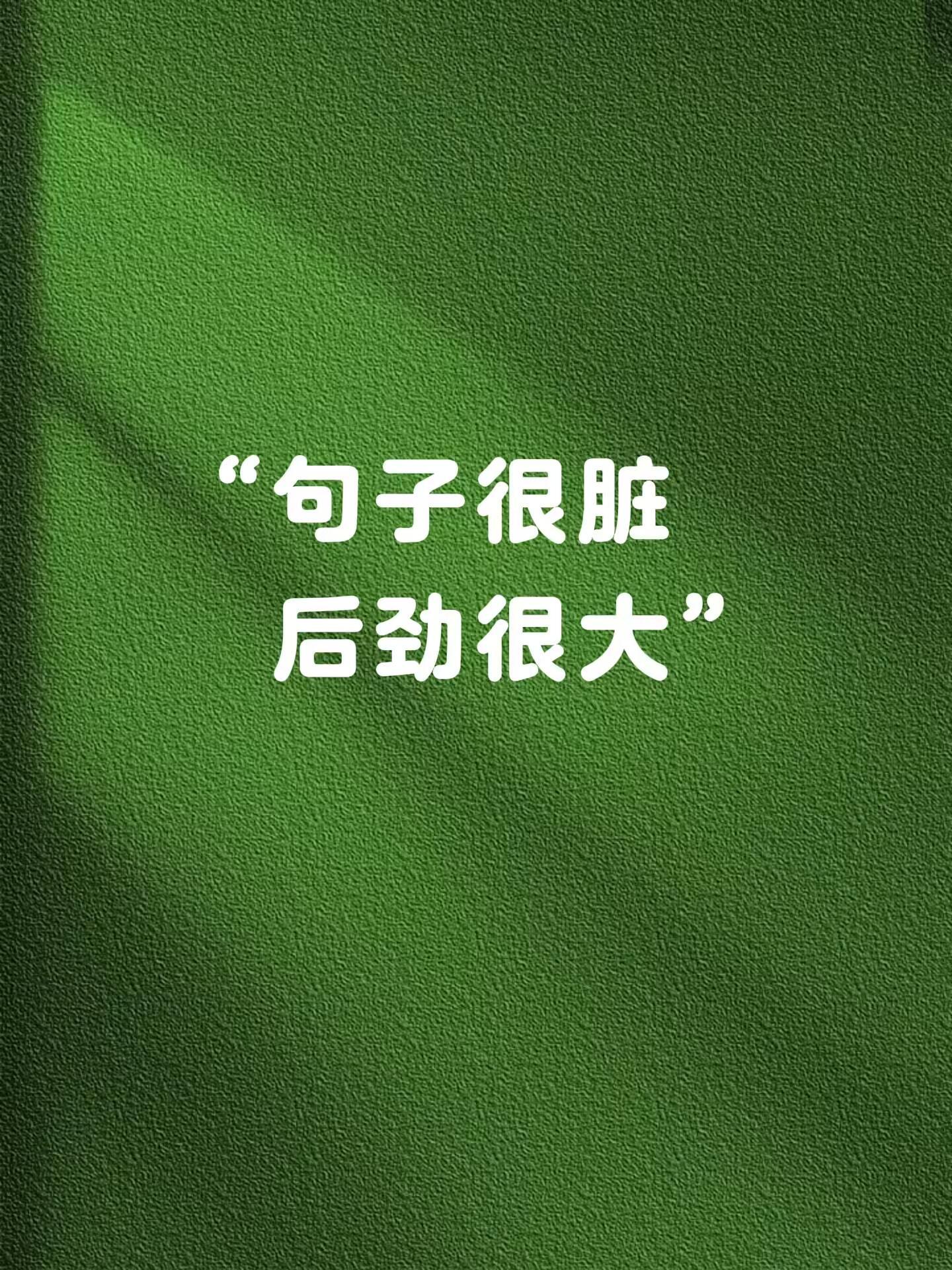 “句子很脏，后劲很大”​​​