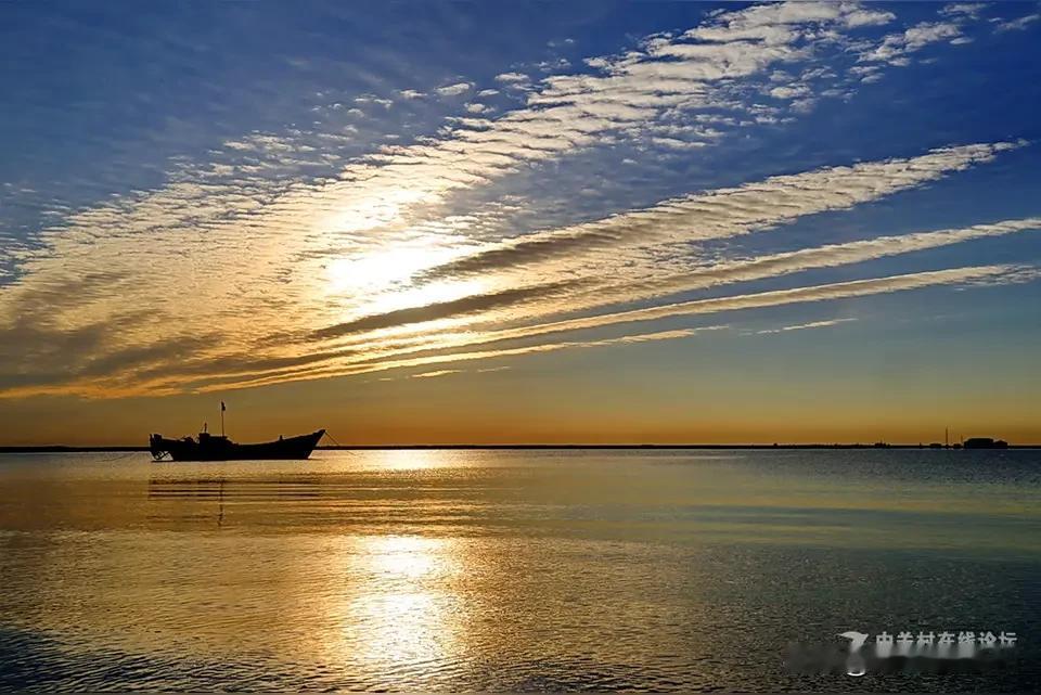 初冬的晚霞，家乡美