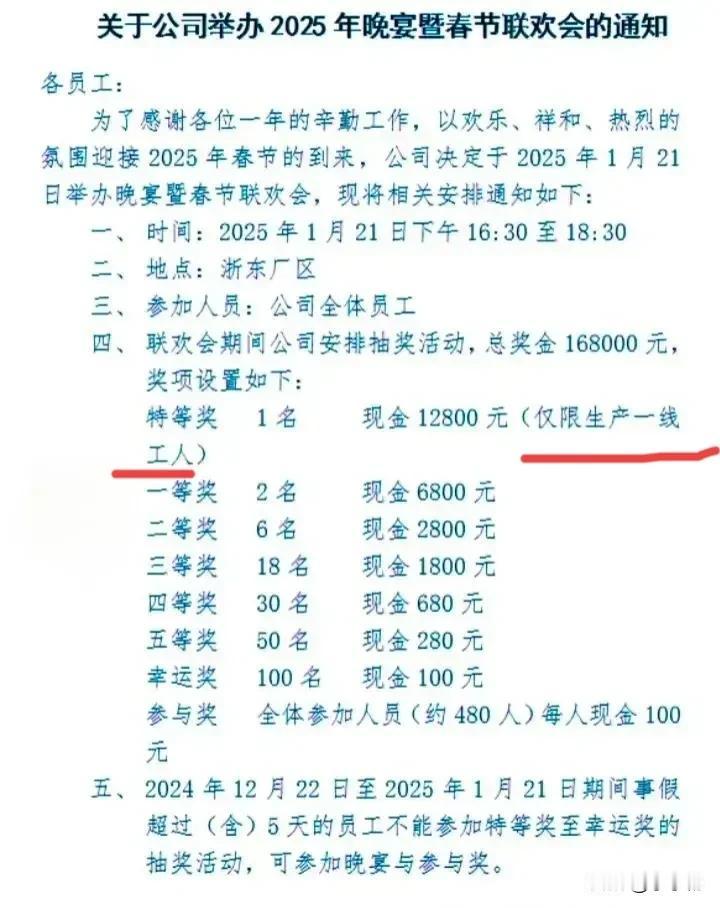 春节抽奖，一线员工优先，这家企业做得太暖心了。宁波这家企业的春节抽奖活动设置