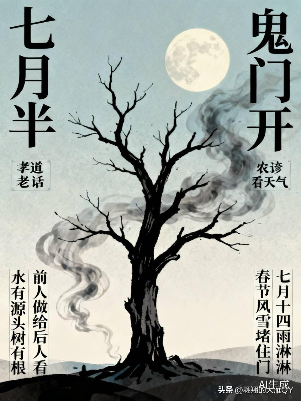 今天是七月十四民间俗语有1. 七月半，鬼乱窜，入夜少出外​2. 不怕七月十