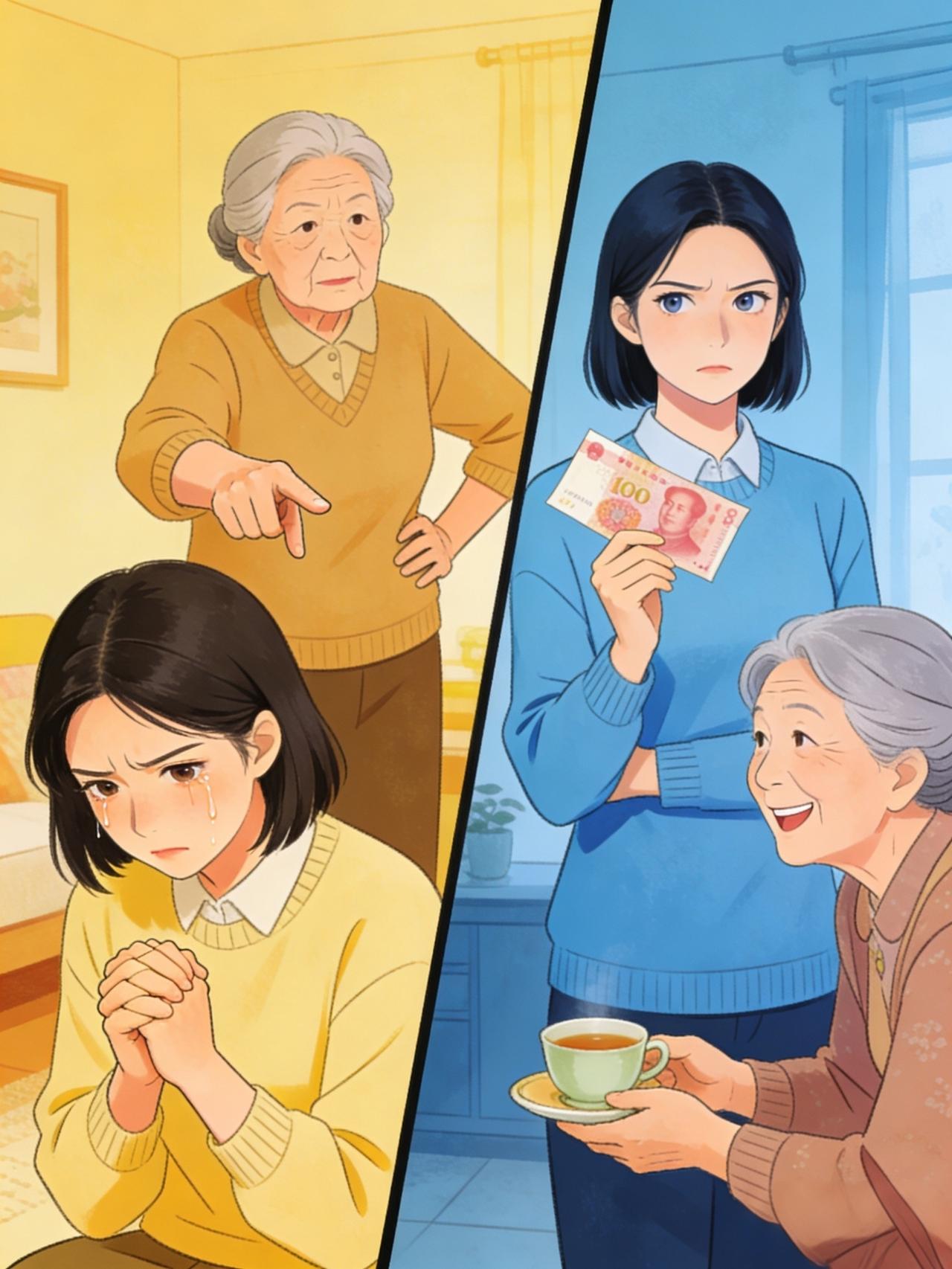 以前婆婆总嫌我这不好那不好，说我不会赚钱、不会持家。我默默忍了一年，拼命搞事业、