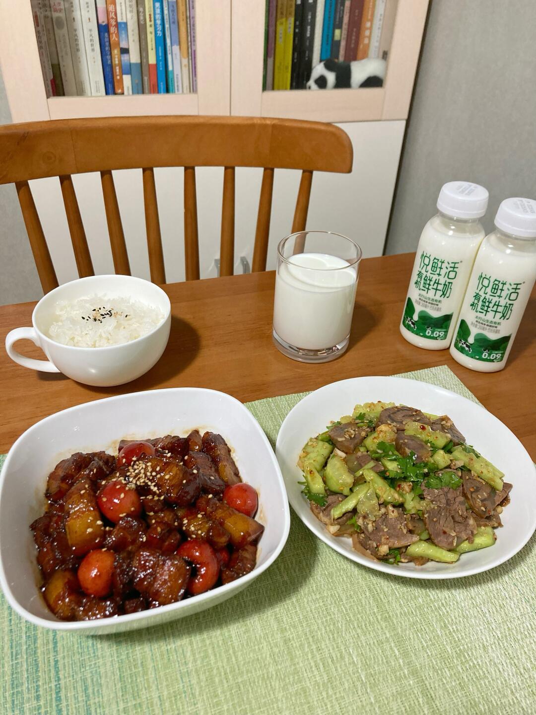 初三儿子的健康晚餐