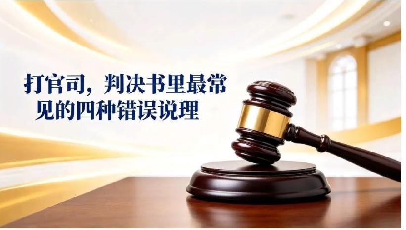 打官司必看：判决书最常见4种“虚假说理”，全是上诉、再审翻盘漏洞很多当事人
