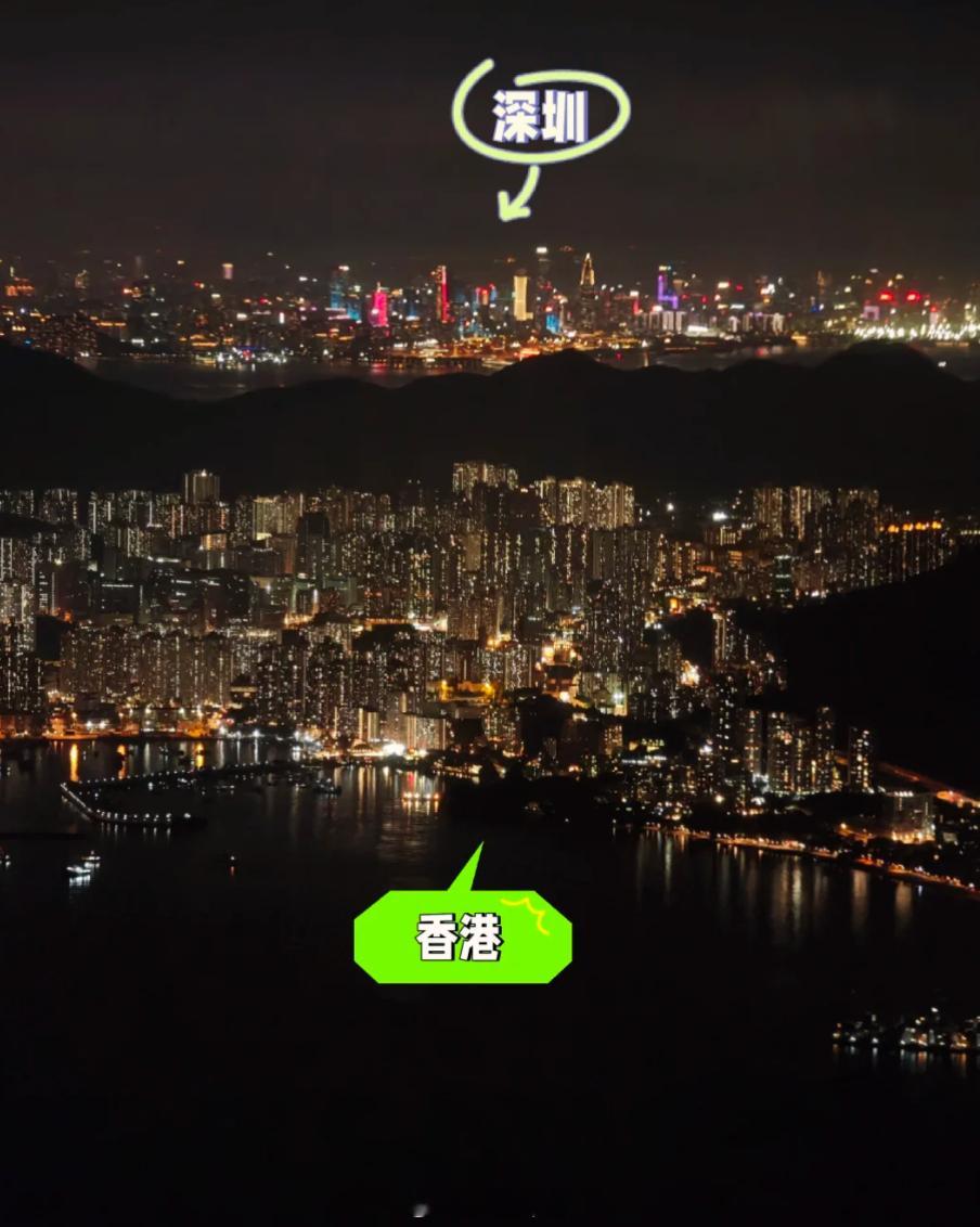 国庆节南方经济不得了香港机场起飞坐左窗可以看到整个香港、深圳、东莞、广州的世界